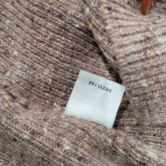 TALBOTS Tan WOOL BLEND Cardigan SWEATER Button Front Long Sleeve Women’s Sz S - Picture 11 of 14